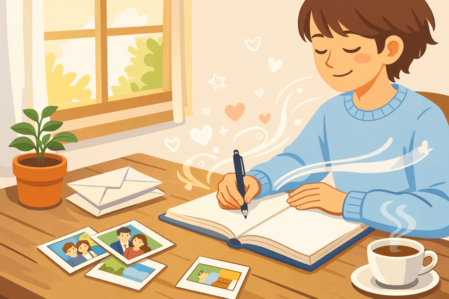 마음이 시작되는 첫 줄을 적어요